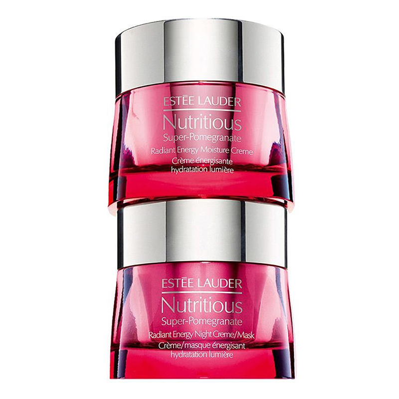 Estee Lauder 雅诗兰黛 鲜活亮采红石榴护肤套装:面霜50ml+晚霜50ml
