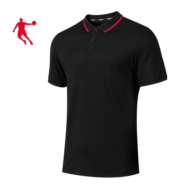 乔丹运动t恤针织短袖t恤衫poio衫kts13201199男款件番茄红2xl