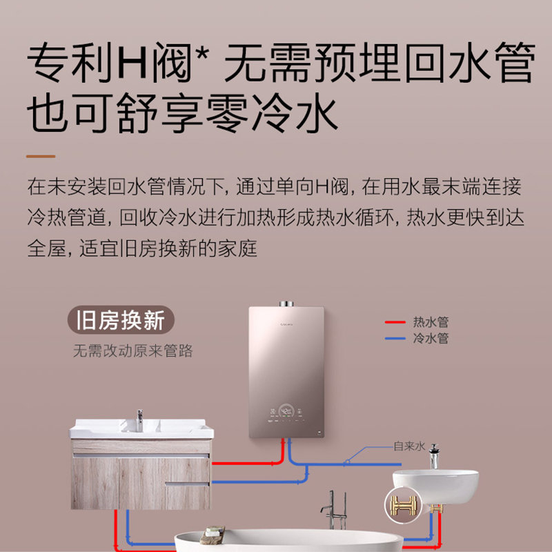 COLMO AI科技产品 16升高端燃气热水器JSQ30-CX916 天然气家用 变频恒温 全时零冷水 智能增压 全面屏