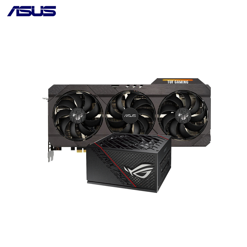 [赛博朋克2077推荐显卡]华硕 ASUS TUF-RTX3070-O8G-GAMING 吃鸡电竞游戏显卡+华硕雷鹰750W金牌全模电源