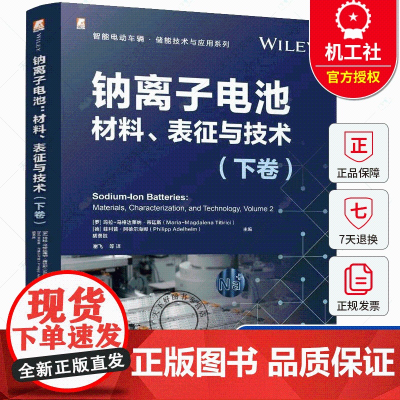 钠离子电池 材料 表征与技术 下卷 锂资源不足新能源行业负极材料石墨硬碳合金负极 机械工业出版社书籍 97871117