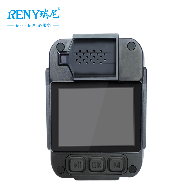 瑞尼RN-A6L新款工作执法记录仪64G 内置红蓝爆闪灯 高清红外夜视实用型 对讲机 执勤记录仪13小时续航黑色
