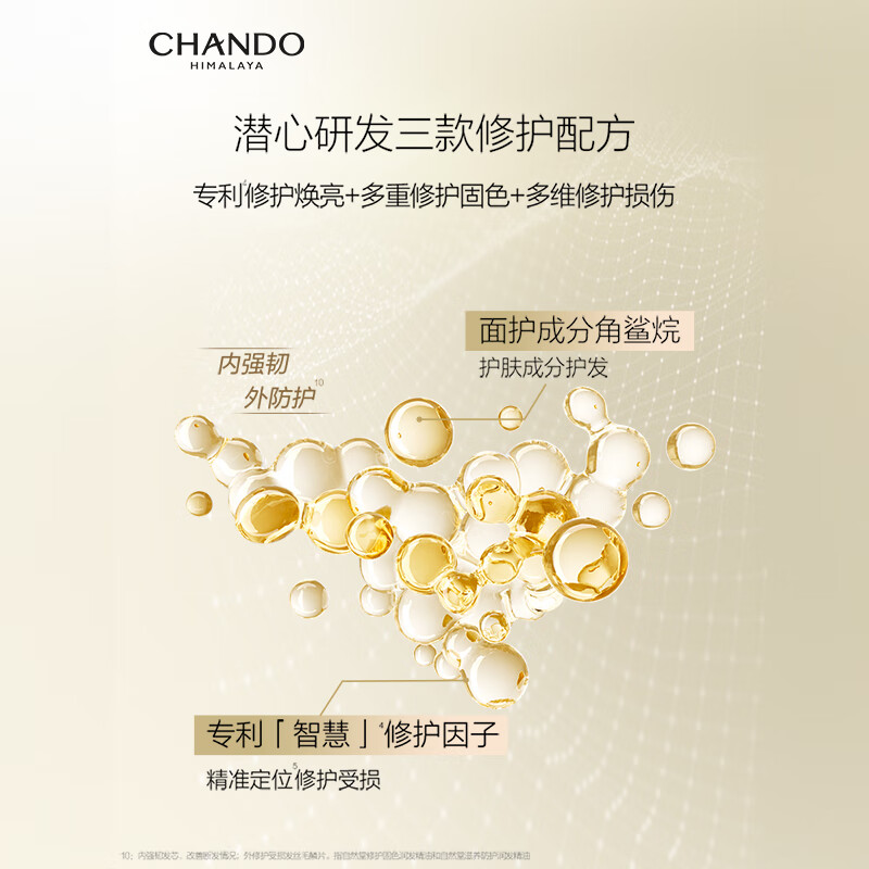 自然堂(CHANDO) 柔顺亮泽润发精油(封瓶贴版)80mL高清大图