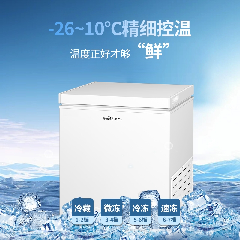 新飞小冰柜家用小型一级节能租房省电冷冻冷藏两用大容量冷柜商用_201升单温一级节能
