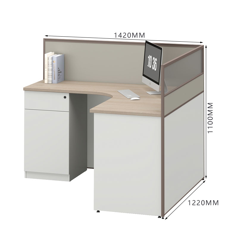 臻远ZYGW-049屏风工作卡位职员桌办公桌 L型单人位高清大图