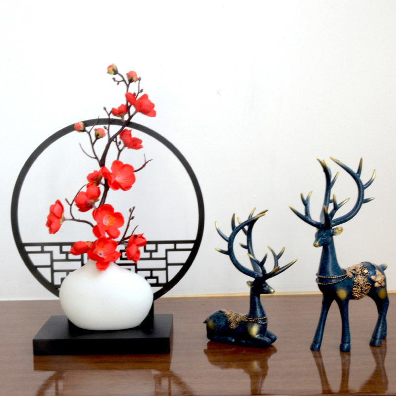 新中式电视柜鹿摆件中国风系禅意网红客厅酒柜茶几玄关装饰品