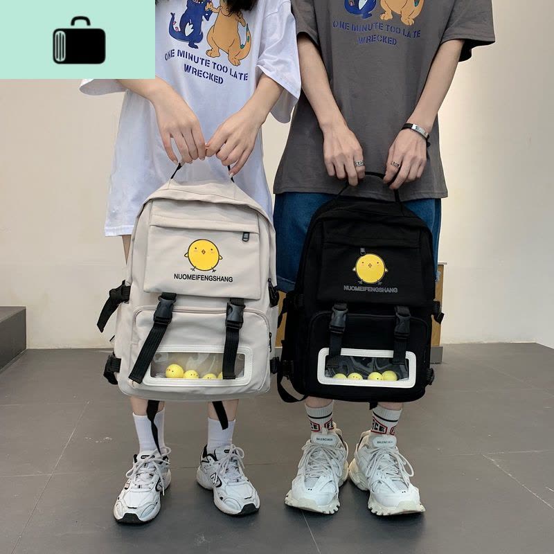 书包女韩版高中学生初中生双肩背包男电脑双肩包可爱百搭简约森系NEW LAKE图片