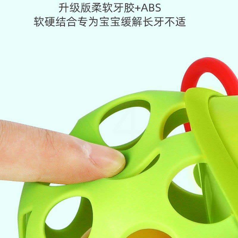 婴儿手摇铃球手抓球宝宝软胶洞洞球触觉感知抓握训练球图片