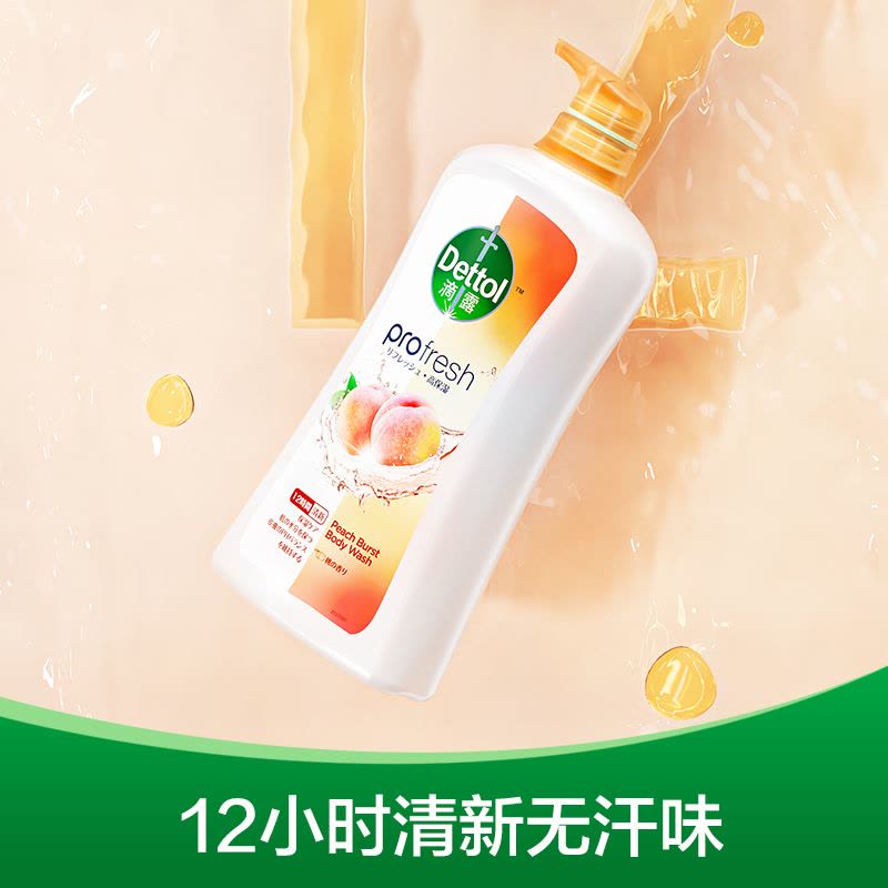 滴露清爽保湿沐浴露 清甜水蜜桃香 950g图片