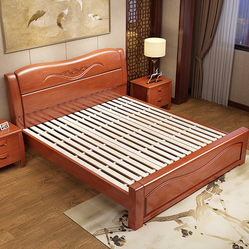 李府家缘实木床双人床18米新中式储物高箱床卧室家具