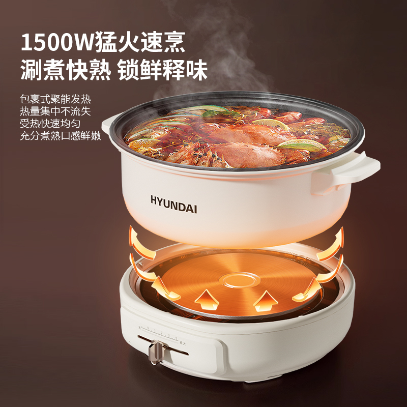HYUNDAI(韩国现代) 电火锅(分体火锅)MHGM5002高清大图