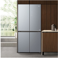 美的（Midea）冰箱473升大容量对开门四门家用风冷无霜一级变频铂金净味冰箱 BCD-473WSGPM（Q）榭湖银