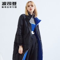 波司登羽绒服女中长款厚款修身显瘦两面穿外套女B80132030