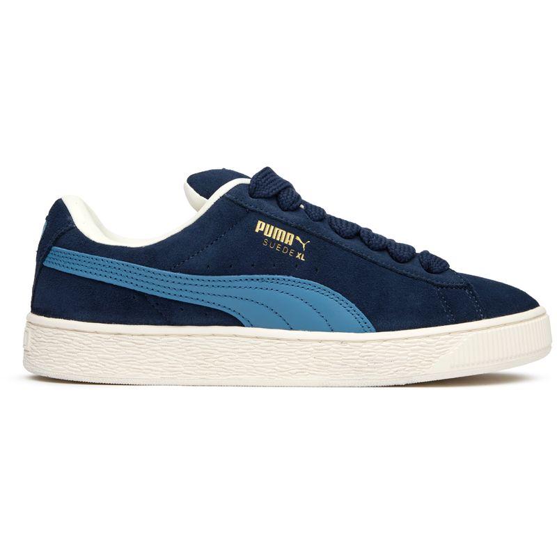 彪马(Puma)男鞋休闲板鞋运动鞋潮流厚底系带帆布鞋海军蓝橡胶底 c高清大图