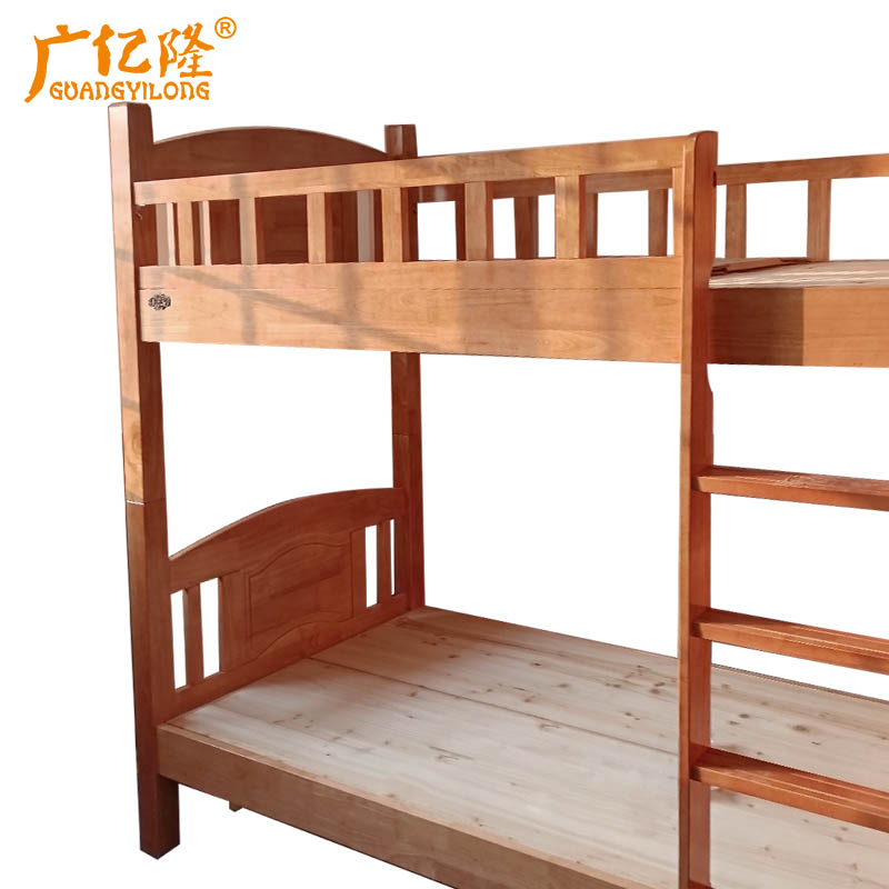 广亿隆实木双层床高低床铺上下床可拆分两张单人床定制色高清大图