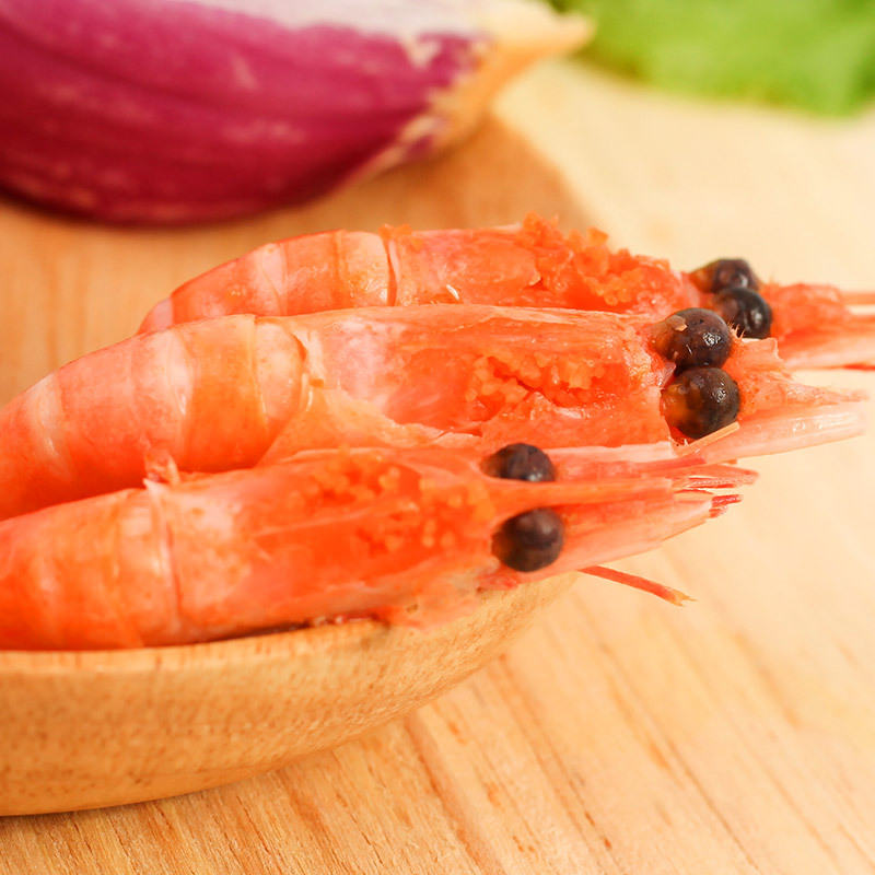 海买 加拿大熟冻北极虾 头籽甜虾400g 约40-50只 头籽率50%-60%