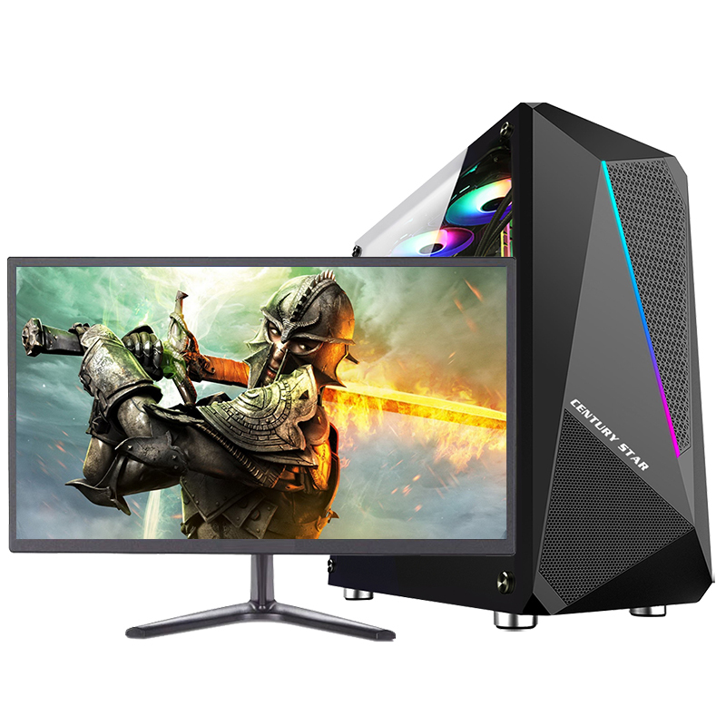 铭能 十代i5六核/GTX1060独显/16G DDR4内存/256G固态 台式机 台式电脑 DIY组装机 组装电脑 家用办公电脑主机 商务设计电脑台式 学生游戏电脑+19英寸全套