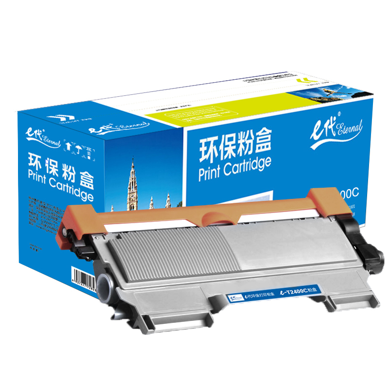 e代经典 东芝T-2400C粉盒 黑色适用东芝240S;241S一体打印机与东芝T-2400C硒鼓配合使用