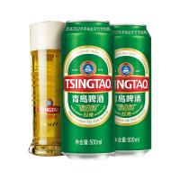 青岛啤酒(TSINGTAO)经典10度500ml*24罐 整箱装