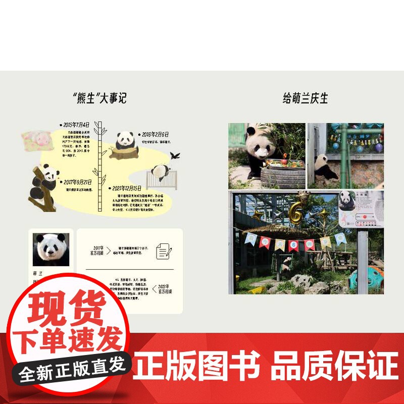 萌兰写真 大熊猫 单册 巴顿洛洛近2000天跟拍 全景式记录萌兰成长历程 北京科学技术高清大图
