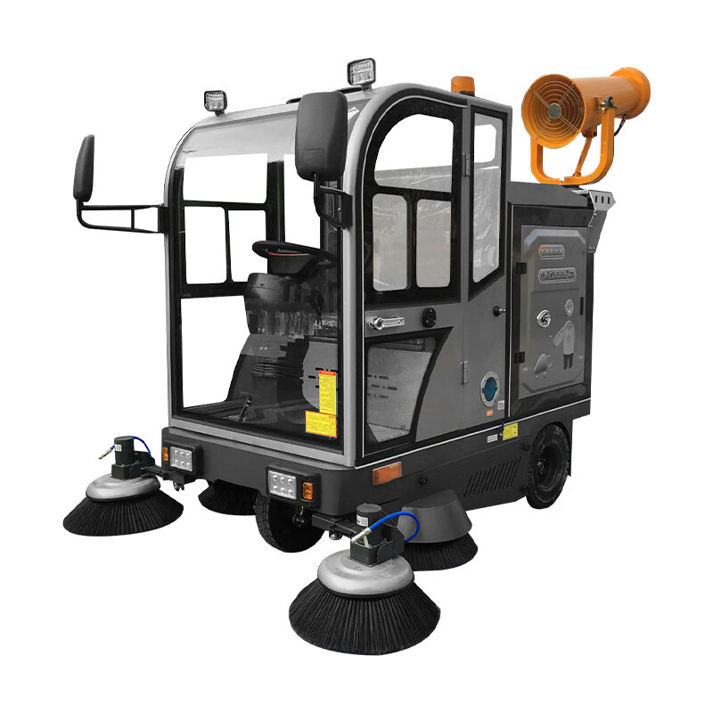 疆泰 jt-s10 全封闭驾驶式扫地机48v150a工业工厂扫地车户外道路清扫