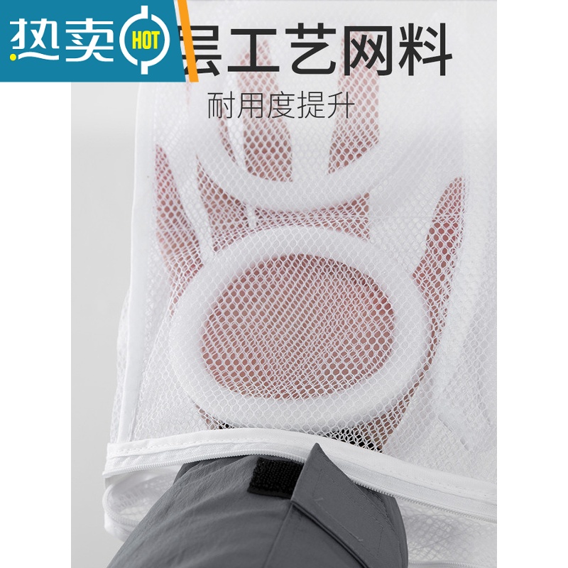 敬平洗衣机专用护洗袋家用大号机通用网袋防变形洗鞋器 抽绳款大号(10只装)晒鞋专用高清大图