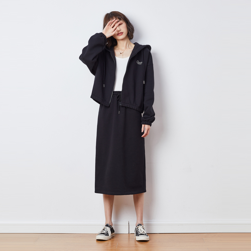 [2.5折价43元]唐狮春新款运动女卫衣外套裤装半身裙休闲时尚