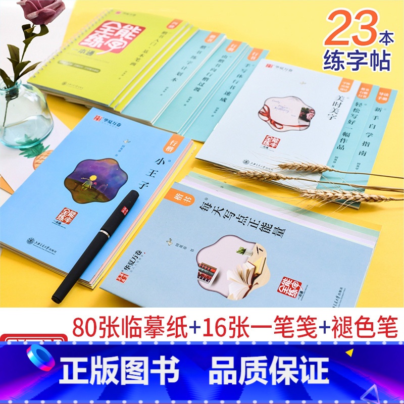 全能练字(全套23本) 【正版】全能练字一本通楷书入门偏旁部首基本笔画间架结构临摹描摹朝花夕拾骆驼祥子朱自清红楼梦诗词精