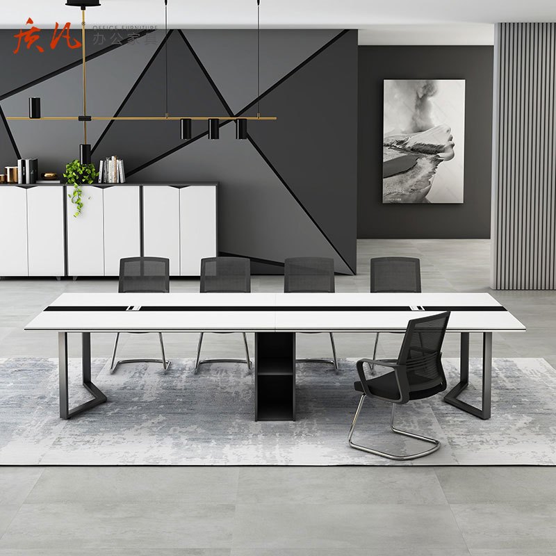 苏宁 质凡 办公家具约现代接待洽谈桌会议桌长桌 3600*1200*750高清大图