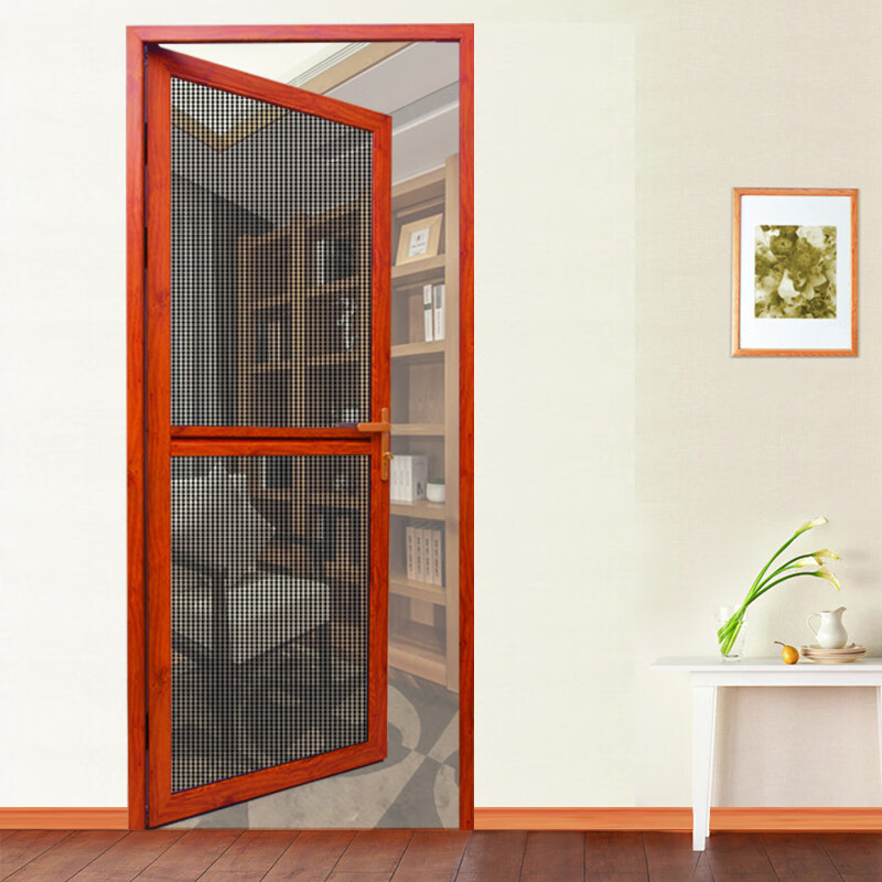 臻远金钢纱平开纱窗门防盗防蚊防鼠通风铝合金不锈钢金刚网纱门