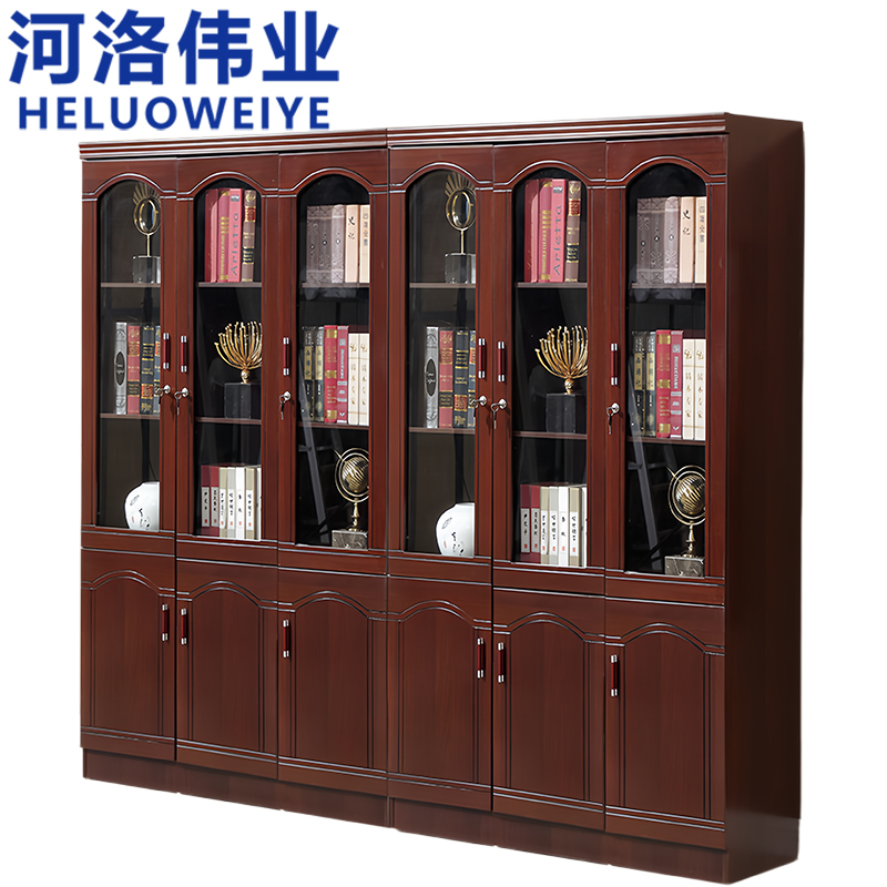 河洛伟业 书柜六门 台