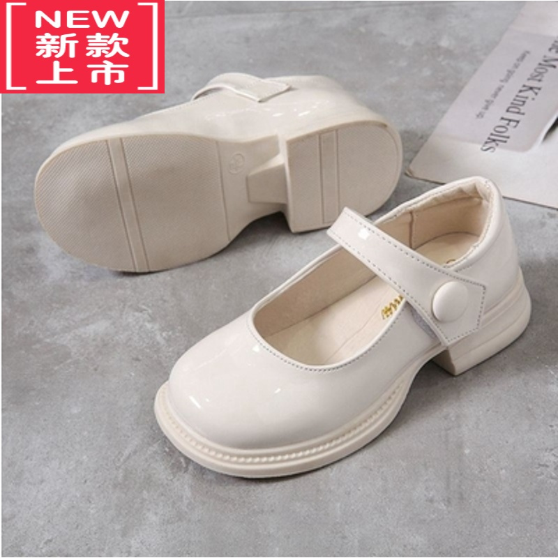 可莉允儿童小黑皮鞋女童新款英伦风韩版中大童公主鞋软底百搭时尚舒适鞋运动休闲鞋