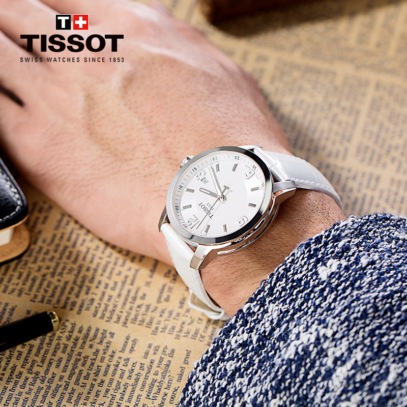 [低至5折]天梭(TISSOT)瑞士手表 骏驰200系列皮革男士石英表T055.410.16.017.00