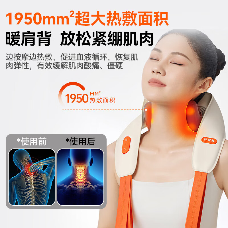科普菲(keepfit)KPF-Neck08肩颈斜方肌按摩仪肩颈按摩器 (弹性按摩头)(单位:个)高清大图