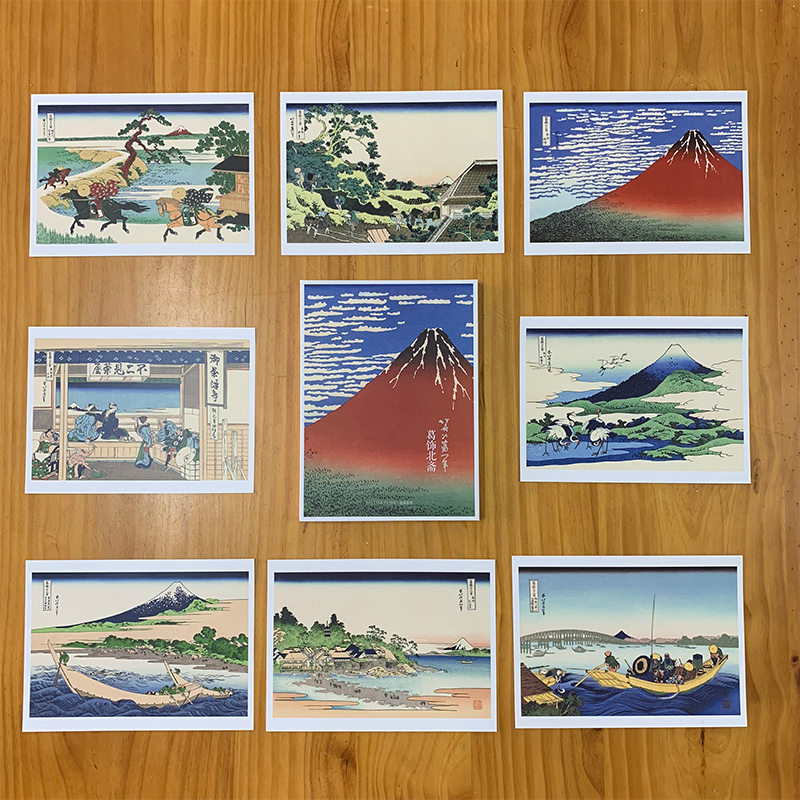 [正版]出类艺术画片集 葛饰北斋浮世绘作品集礼盒装赠藏书票文艺唯美世界名画装饰画版画创意送礼鉴赏收藏小清新明信片高清大图