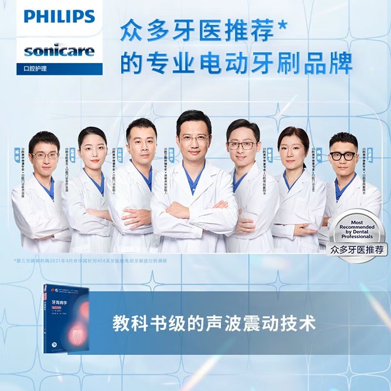 飞利浦(PHILIPS)电动牙刷 亮白机皇成人声波震动牙刷 成人男士女士圣诞节礼物送男友女友白色 HX2481/01高清大图
