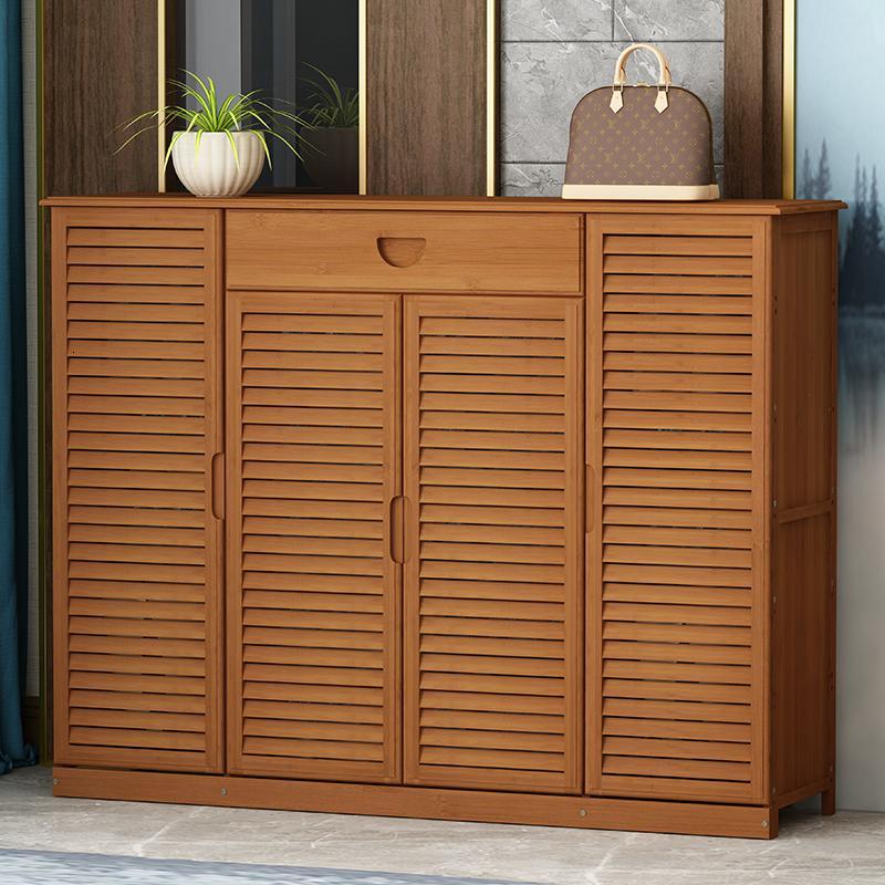 简易鞋柜楠竹简约现代收纳储物柜家用口多层经济型实木鞋架定制 加高