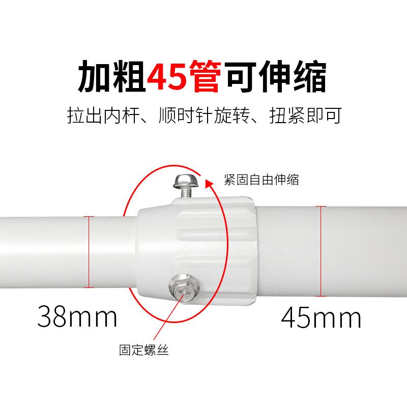 册视监控伸缩L型吊装摄像机探头铝合金挂式内出线弯型支架60-120cm个高清大图