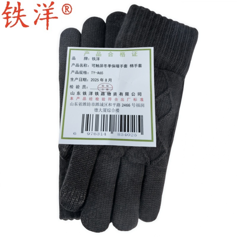 铁洋 可触屏冬季保暖手套 棉手套 TY-A65 双高清大图