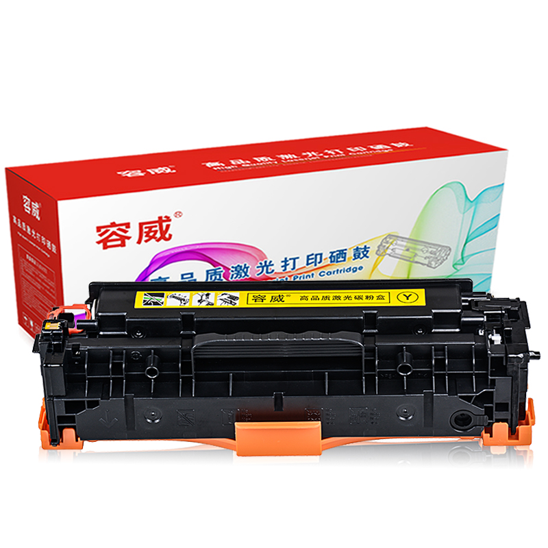 容威 惠普CE412A黄色硒鼓 适用HP M375nw M451nw M451dn打印机HP305A墨盒 墨粉盒 CE412A黄色