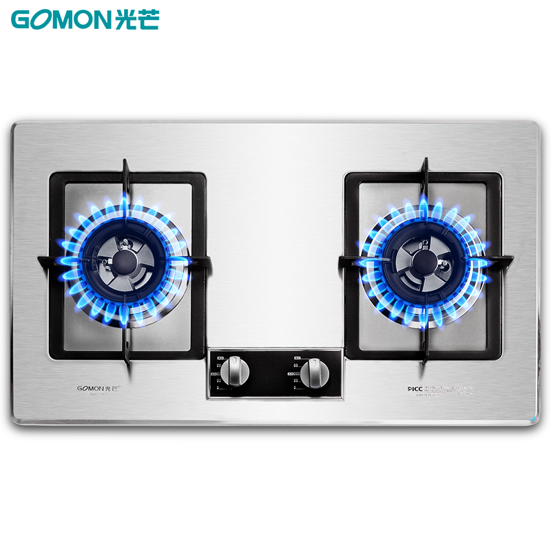 光芒(GOMON)嵌入式燃气灶800X 煤气灶台灶具 3.8kW大火力 不锈钢 天然气