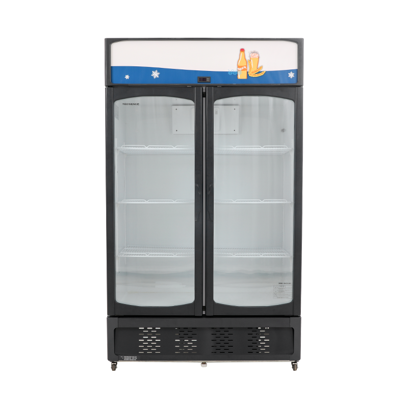 双门直冷立式展示柜妮雪双门饮料柜商用冰柜双门立式冰箱超市冷藏保鲜风冷展示柜高清大图