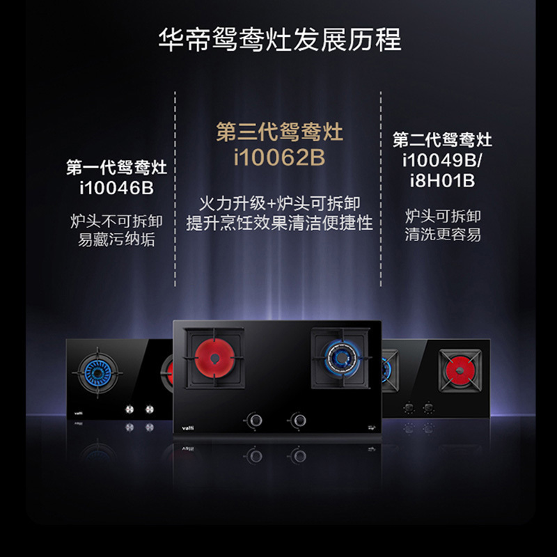 华帝(VATTI) 燃气灶天然气 嵌入式台式双灶具 5.0KW大火力灶台 鸳鸯聚能炉灶 燃气灶 天然气