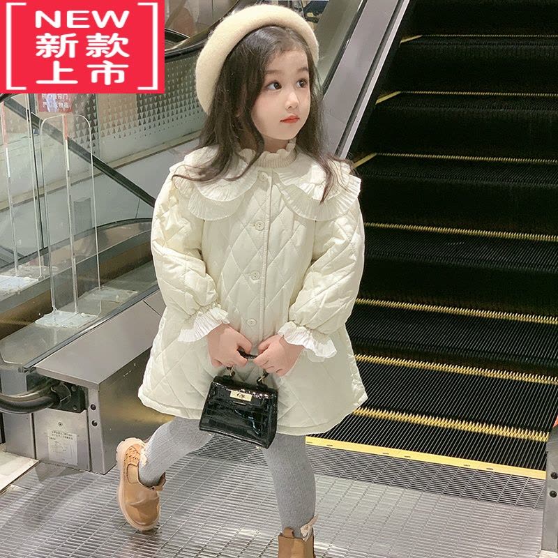 可莉允女童连衣裙外套儿童2022新款韩版冬装裙子宝宝洋气长袖公主棉服裙图片