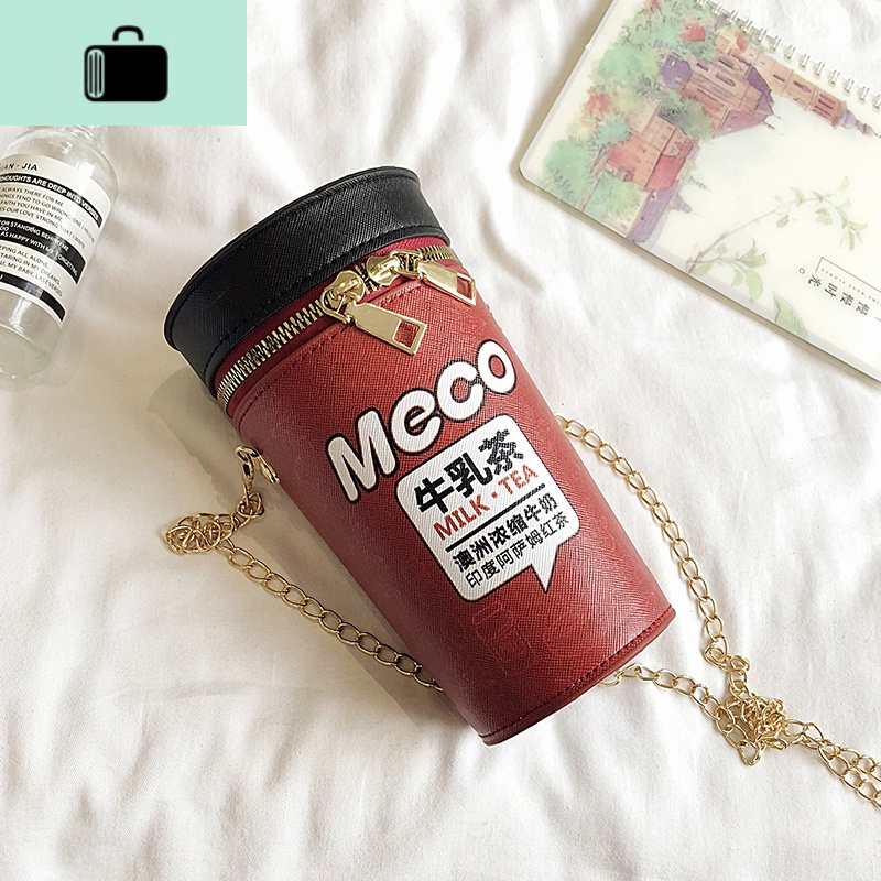 包包女2020夏上新咖啡奶茶杯链条水桶单肩斜挎包迷你洋气小包时尚new
