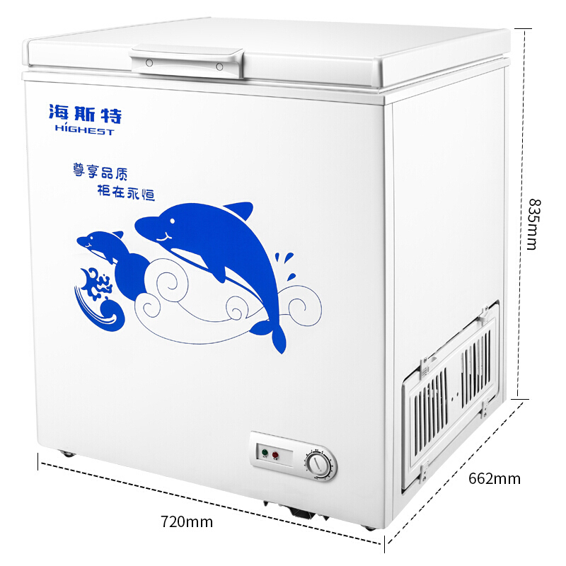 HIGHEST/海斯特 BC/BD-195 195升家用大容量冰柜商用卧式冷藏冷冻柜