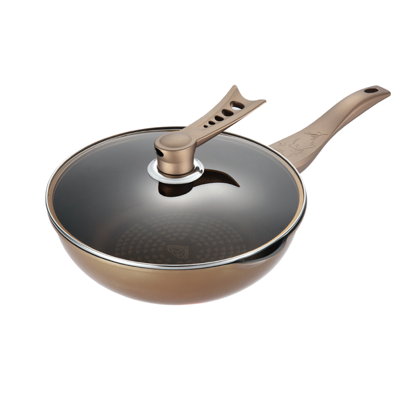 德世朗(DESLON) 锅具DTJ-TZ507C陶晶钻石家族C 炒锅30cm 汤锅24cm煎锅30cm双面煎烤锅28cm