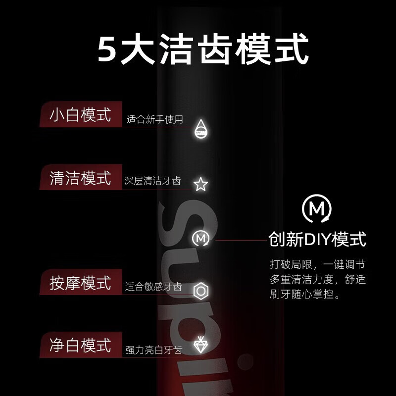 拜尔X3新升级电动牙刷 礼盒装 X304礼盒款高清大图