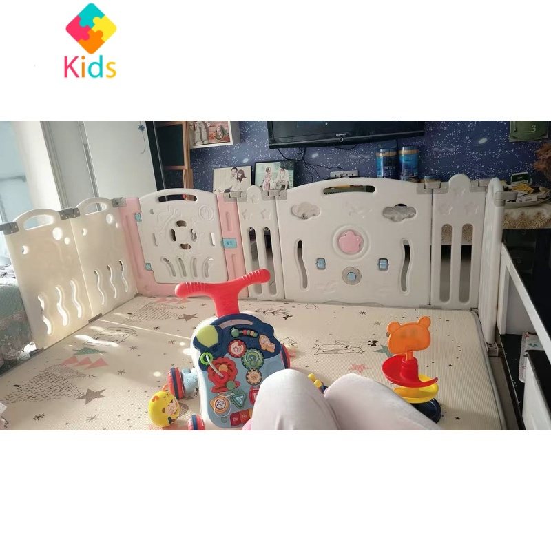 儿童游戏围栏沙发防护栏婴幼儿一面两面三面单边家用客厅墙角栏栅真智力 白色吸盘围栏35*62