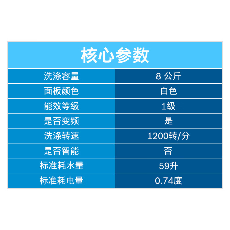 博世 XQG80-WDG244601W 8公斤 洗干一体机 全自动滚筒洗衣机 单脱单洗高清大图